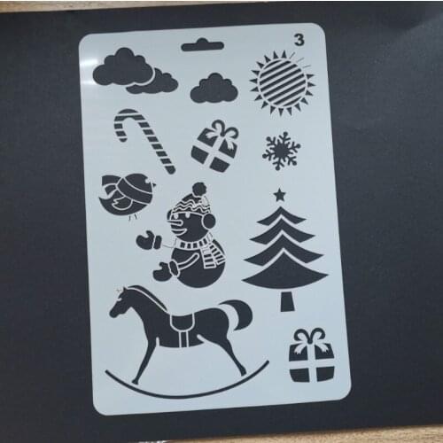 Christmas Layering Stencils for DIY Scrapbooking/photo album Decorative Embossing DIY Paper Cards Crafts