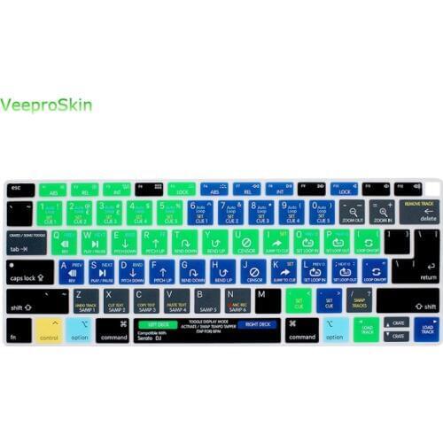 Serato Dj Shortcuts Hotkey Silicone Keyboard Cover Skin With Retina Display For Macbook Newest Air 13" 2018 Release A1932