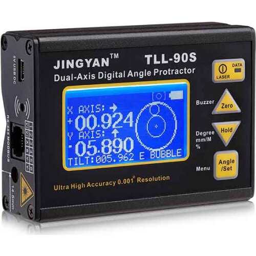 Value High Precision 0.005 Professional Dual Axis Digital Display Level Inclinometer Laser Level TLL-90S