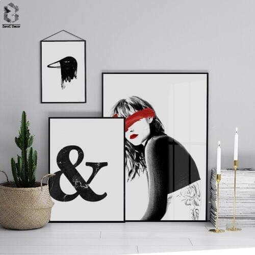 Modern Posters And Prints Wall Art Canvas Painting Nordic Wall Pictures Bird For Living Room Girl Decoration Pictures