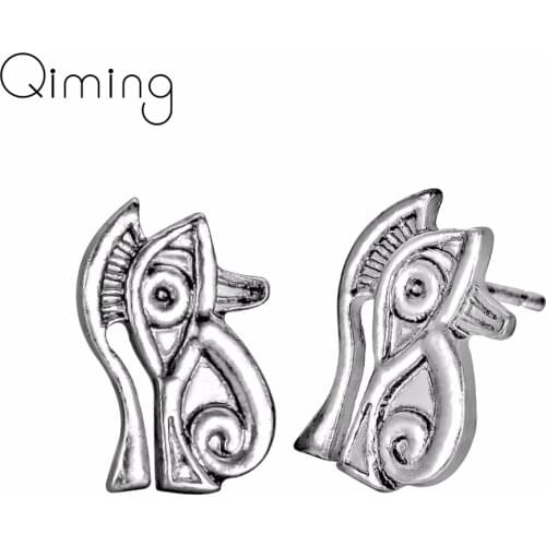 Vintage Eye of Horus Viking Earrings Women Female Evil Eyes Charm Retro Classic Jewelry Accessories Earing Stud Earrings Gift