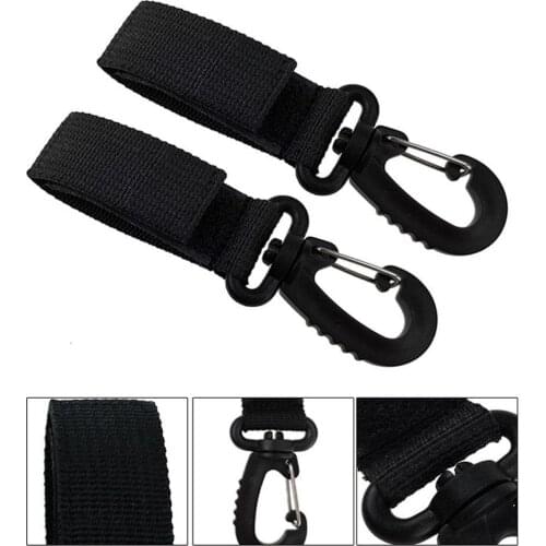 360 Degree Rotating Hook Baby Carriage Accessories 2pcs Black Baby Stroller Hook Wheelchair Stroller Hook Bag Wholesale