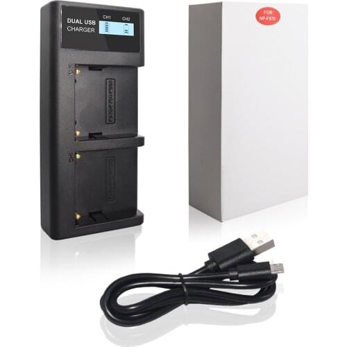 PALO NP-F970 NP-F960 Battery Charger LCD Dual Charger for Sony NP F970 F960 F550 F570 camera battery