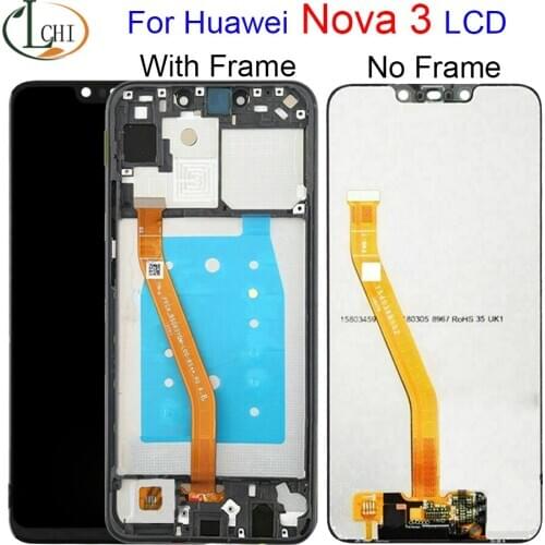 For Huawei Nova3 Nova 3 PAR-LX1 LCD Display Touch Screen For Huawei Nova 3 LCD PAR-AL00 with Frame Display Replacement