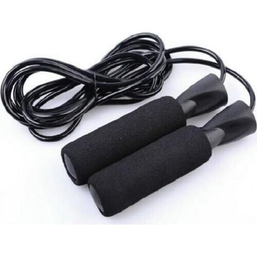 1 Piece Aerobic Exercise Boxing Skipping Jump Rope Adjustable Bearing Speed Fitness Black