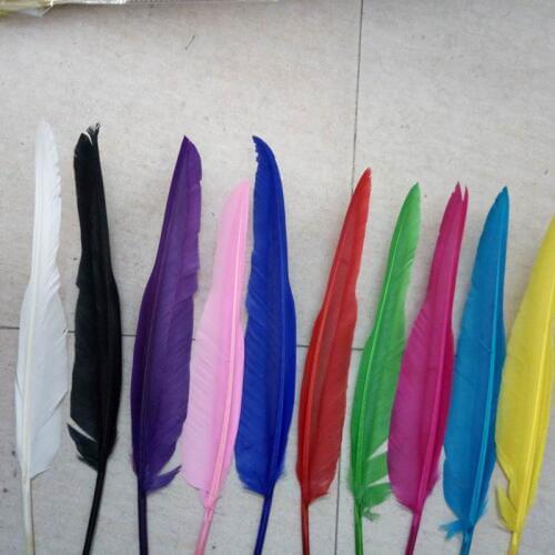 Wholesale 1000pcs Retro Style Feather Quill Plastic Ballpoint Pen for Office Student Home Decor random color