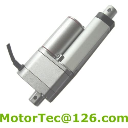 12V DC linear actuator with hall sensor signal feedback 100mm stroke 60mm/s speed 100N load