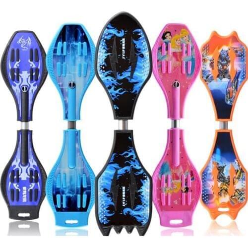 86cm Children adult two-wheel flash wheel scooter swing vitality board rocket board skateboard