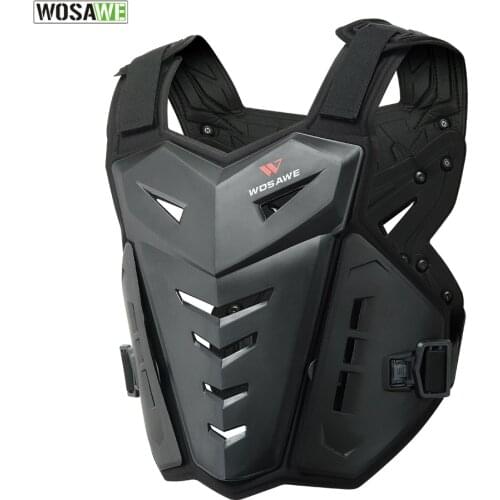WOSAWE Snowbroading Body Armored Jacket Skiing Cycling Vest Back Chest Protector Moto Motorcycle Off-Road Dirt Bike Protection