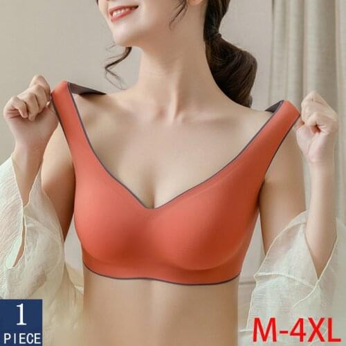 Bras for Women Plus Size Bra Underwear M L XL XXL 3XL 4XL Push Up Bralette Seamless Women Wireless Brassiere Bra Vest with Pad