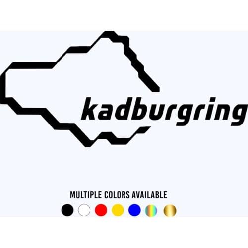 CK2217#11*25cm Kadburgring funny car sticker vinyl decal silver/black car auto stickers for car bumper window car decorations