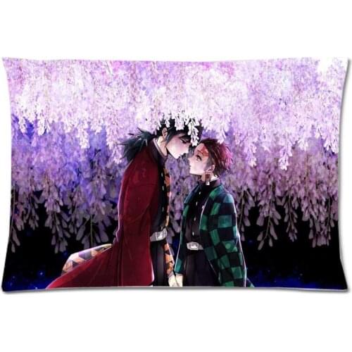 Demon Slayer Two Side Pillow Cover Decorative Pillow Case Polyester Pillow Slip Rectangle Pillowcase 20*30 Inch