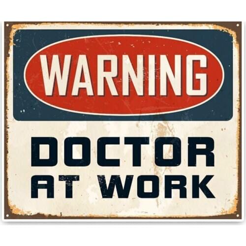 Hot Interesting Doctor AT WORK Car Sticker Motorcycle Decals KK Decal Vinyl Bumper Accessories Waterproof PVC 13cm*11cm