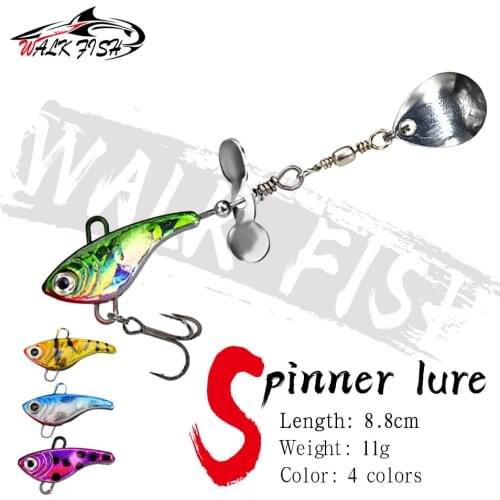WALK FISH 1Pcs Spoon Sequin 88mm 11g Artificial Metal Hard Bait Rotating Spinner Minnow Fishing Lure Hot Modal Wobblers Fishing