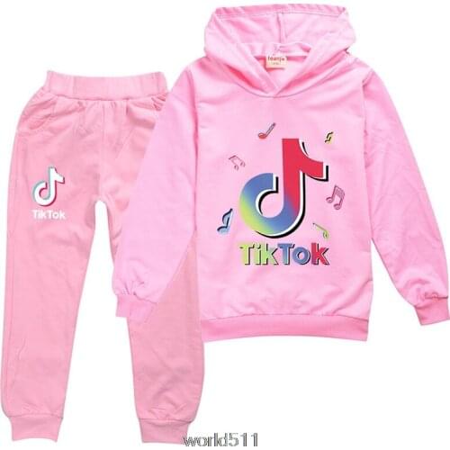 2-16Years Fashion Tik Tok Hoodie Pants 2pcs Set Kids Tik Tok Printed Sportsuit Baby Boys Clothing Toddler Girl Outfits