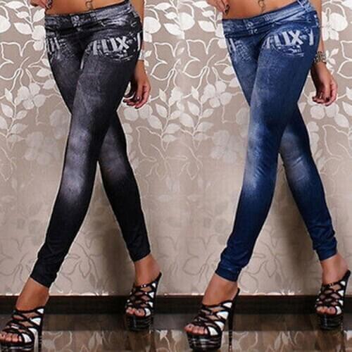 Fashion Women Skinny Pants Jean Leggings Stretchy Slim Winter Leggings Pencil Pants Trousers One size
