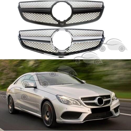 Front Bumper Racing Grill Billet Grille Cover For Mercedes-Benz W207 E-Coupe 2014-2016