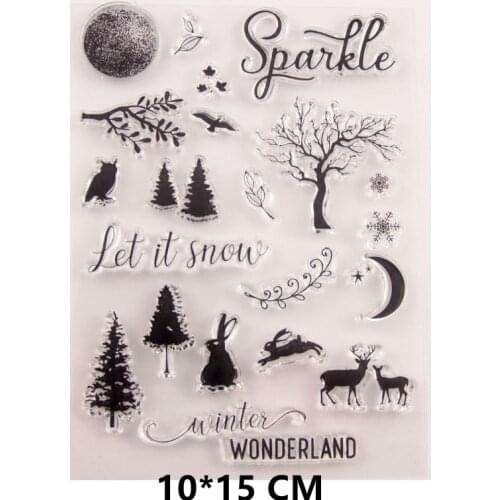 2021 New Winter Day Clear Stamps DIY Scrapbooking Craft Supplies Rubber Silicon Seals Card Album Hobby ink pad Stamping