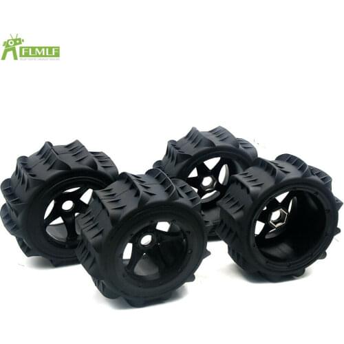 Front Rear Same Tyre Sand Paddles Desert Wheels Tires Assembly Set Fit for 1/5 HPI ROFUN ROVAN KM BAJA 5B 5T 5SC SS Toys PARTS