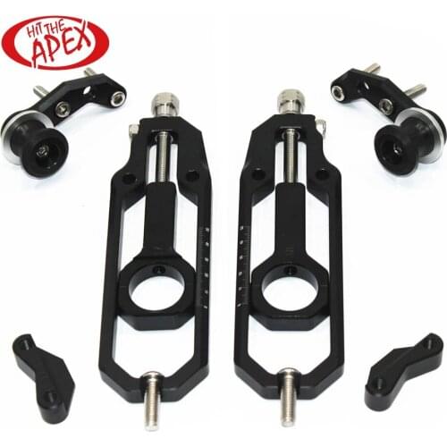 Chain Adjuster Tensions Catena Rear Axle Spindle With Paddock Bobbins for SMW HP4 2012-2014,S1000R 2014-2017,S1000RR 2010-2017