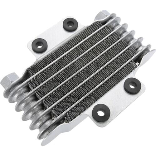 Motorcycle Engine Oil Cooler Cooling Radiator 85Ml Universal Silver Aluminum for 100Cc-250Cc Motorcycle Dirt Bike Atv