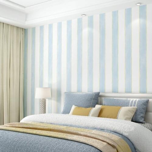 Blue Pink White Striped Wallpaper For Kids Room Modern Children Room Girl Boy Bedroom Wall Paper Decoration Papel De Parede 3D