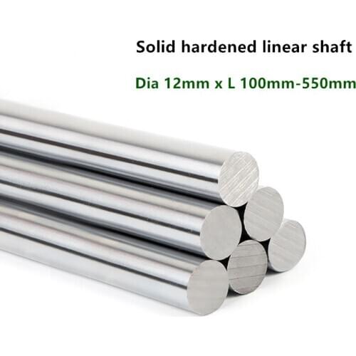 Linear shaft rod Dia 12mm x length 100 150 200 250 300 330 350 400 450 500 550 mm Cylinder Chrome plated Linear Rods round bar
