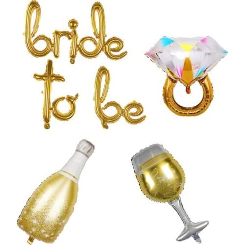 Bachelorette Party Decorations and Bridal Shower Decorations Balloons Bride to Be Party Supplies Foil Ring Balloon Banner