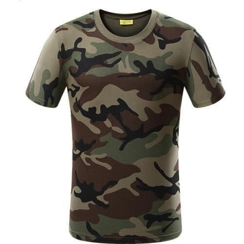 Military Camouflage T-shirt Summer Men US Army Combat Short Sleeve Tactical T Shirt Cotton O Neck Camo Airsoft Paintball Clothes