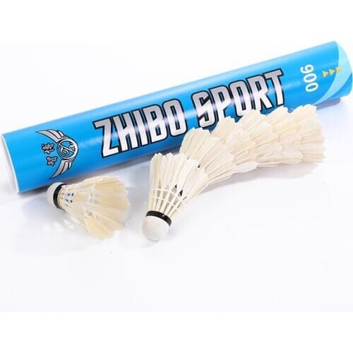 12pcs/set Badminton Shuttlecock Durable Stable Volant Badminton Fitness Training Game Outdoor Sports Equipment With Barrel White