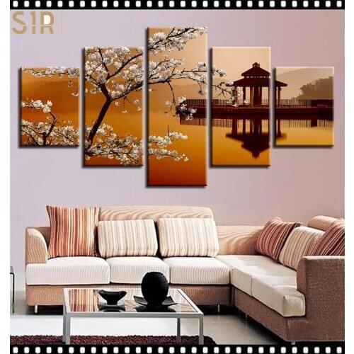 World Famous Architecture Beauty HD Five Wall Painting Decorative Painting Anime Posters Wall Decor Anime Decor Room Decor