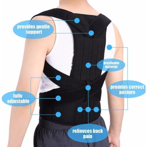 XXXL Posture Corrector Back Support Belt Orthopedic Posture Corset Back Brace Support Back Straightener Adjustable Shoulder Wrap