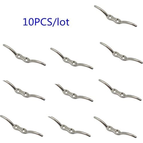 10PCS FlagPole Rope Cleat 112mm 151mm Marine Grade Stainless Steel 316 Boat Mooring Cleats Rope For Boat Yacht