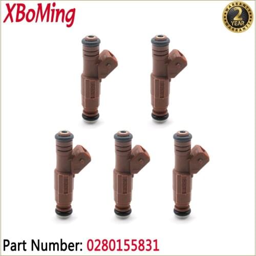 0280155831 Fuel Injector Nozzle Fit For Volvo S80 S60 C70 V70 2.4L 2.5L 1998-2009 5pcs/lot
