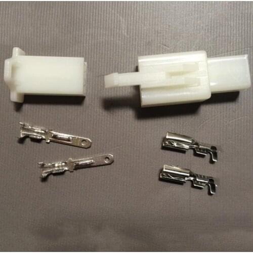 10Pcs 2.8 Car Connector 2P Car Male and Female Mating Connector Terminal Pure Copper 2 Core Plug