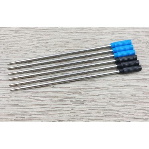 10Pcs 116mm High Quality blue black red Metal Ballpoint Pen Refills