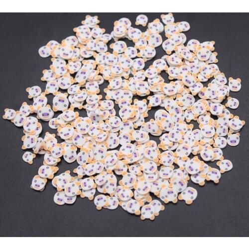 100g/Lot 5mm Adorable Pig Polymer Clay Slices Soft Pottery Sprinkles for DIY Craft Toys Filling