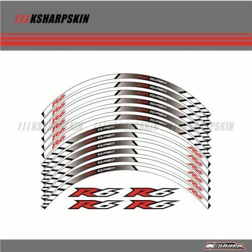 12 X Thick Edge Outer Rim Sticker Stripe Wheel Decals Fit YAMAHA YZF1000 YZF-R6