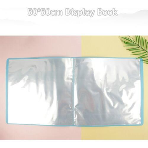 30 Pockets Booklet School Display Book 50*50cm Drawing Paper Organizer PVC Bag Folder 40*40 Paper File Folders For School