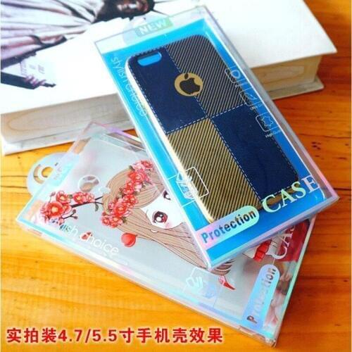 500pcs/lot Creative Design Mobile Phone Shell Case PVC Packaging Box for Iphone 7 7plus for Samsung Model Case with Inner Tray