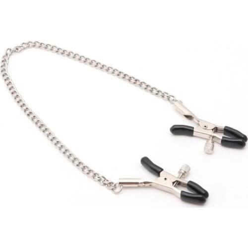 Bdsm Nipple Clamps Chain Breast Clip Adult Flirt Toys for Couples Bondage Fetish Stimulation Massager Games Sex Tools for Woman