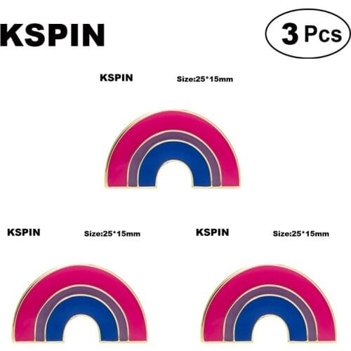 Bisexual Pride Rainbow Shape Badge Lapel Pin Brooches Pins Flag badge Brooch Badges