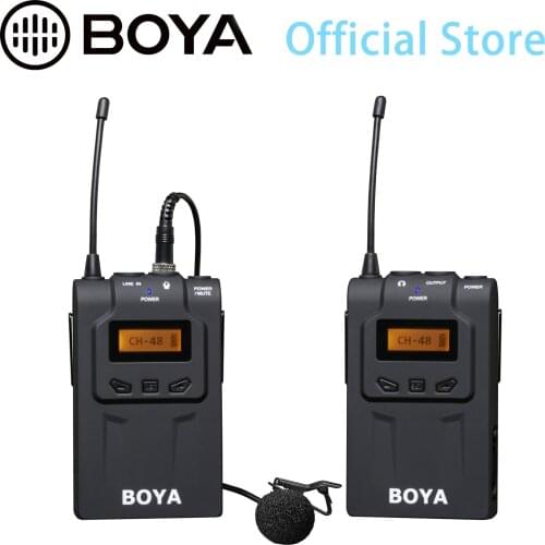 BOYA BY-UM48C/WM6 UHF wireless microphone system for ENG EFP DSLR video and other professional applications