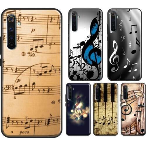 Music Note Symbol Piano Case For OPPO Reno4 Pro A9 For OnePlus 8 7 Pro Nord For Realme 6 X2 X7 Pro C3 XT Coque