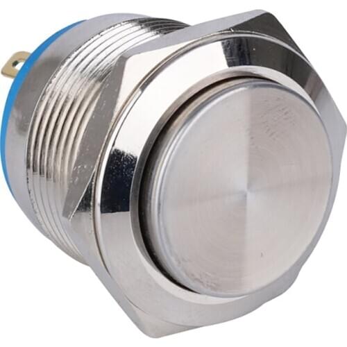 Electronic Button 22mm Metal Push Button Switch Self-reset Momentary 1NO 2 Pin Terminal Waterproof Press Switch