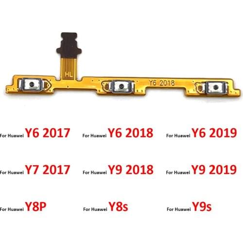 Power On Off Volume Side Button Key Flex Cable For Huawei Y5 Y6 Y7 Y9 Prime 2017 2018 2019 Y6P Y7P Y8S Y8P Y9S