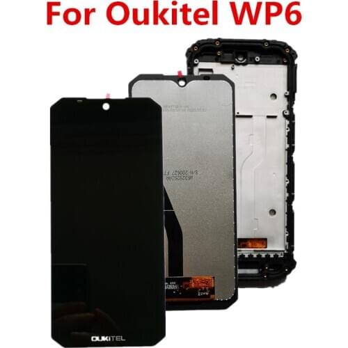 Tools Repair 6.3inch OUKITEL WP6 LCD Display With frame+Touch Screen Digitizer Assembly Original New