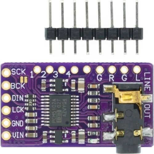 Interface I2S GY-PCM5102A DAC Decoder Player Module For Raspberry Pi pHAT Format Digital Audio Board