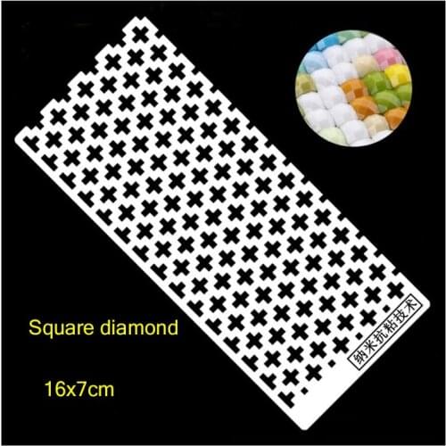 Kexinzu DIY Diamond Painting Cross Stitch Tools Drawing Ruler Square/Round Drill Diamond Embroidery Accessory Stainless Steel