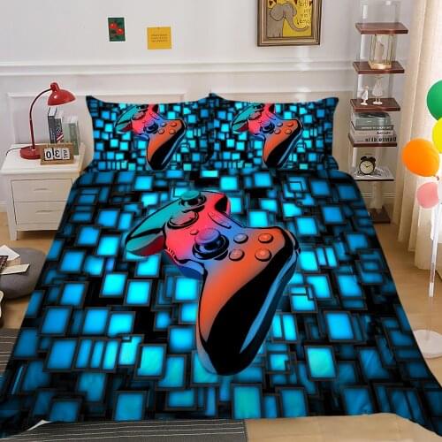Fashion Bedding Set 2/3pcs 20 Patterns 3D Digital Gamer Printing Duvet Cover Sets 1 Quilt Cover + 1/2 Pillowcases US/EU/AU Size